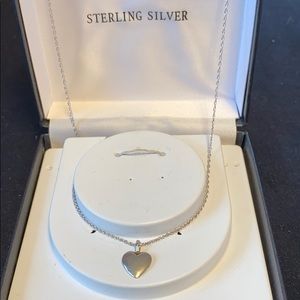 Sterling silver heart necklace